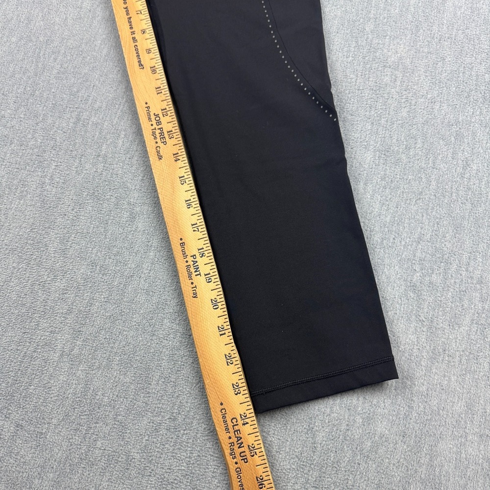Lululemon Leggings Womens 8 Black Extra Mile Crop Reflective 24" Yoga Athletic - Picture 9 of 14